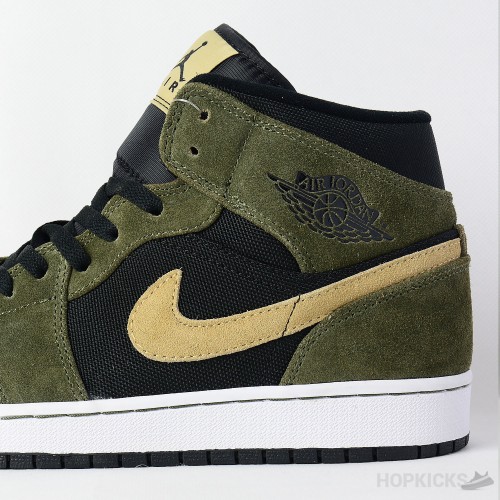 Air Jordan 1 Mid Military Olive (Premium Batch)